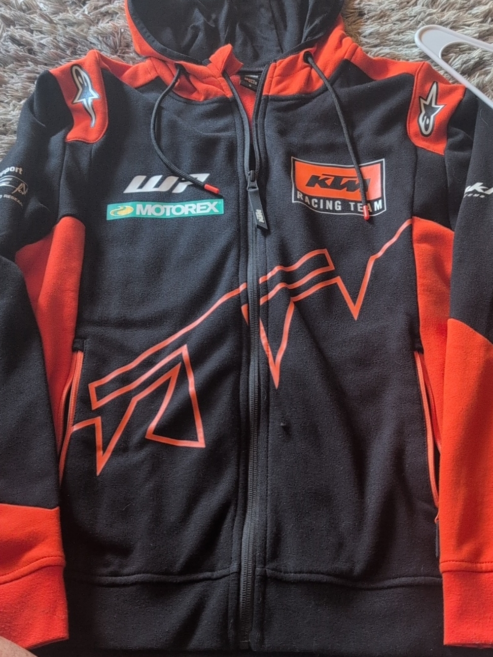 KTM Racing Team Black & Orange Zip Hoodie